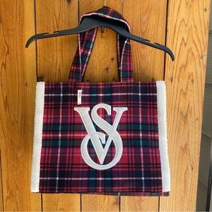 Victoria’s Secret VS Plaid Holiday Edition Tote Bag NWT